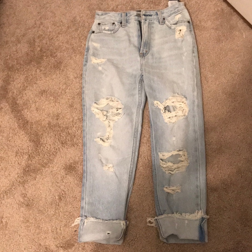 Abercrombie Distressed “mom jeans”